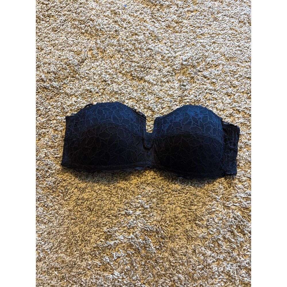 Aerie black lacy bandeau bra
